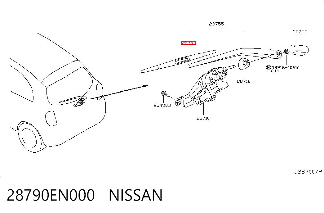 Щетка заднего стеклоочистителя на Citroen C1 I PM, PN