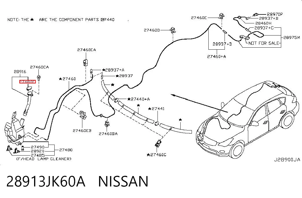 28913JK60A Nissan/Infiniti Крышка бачка стеклоомывателя
