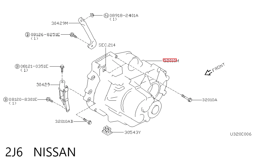 2J6 Nissan/Infiniti КПП в сборе
