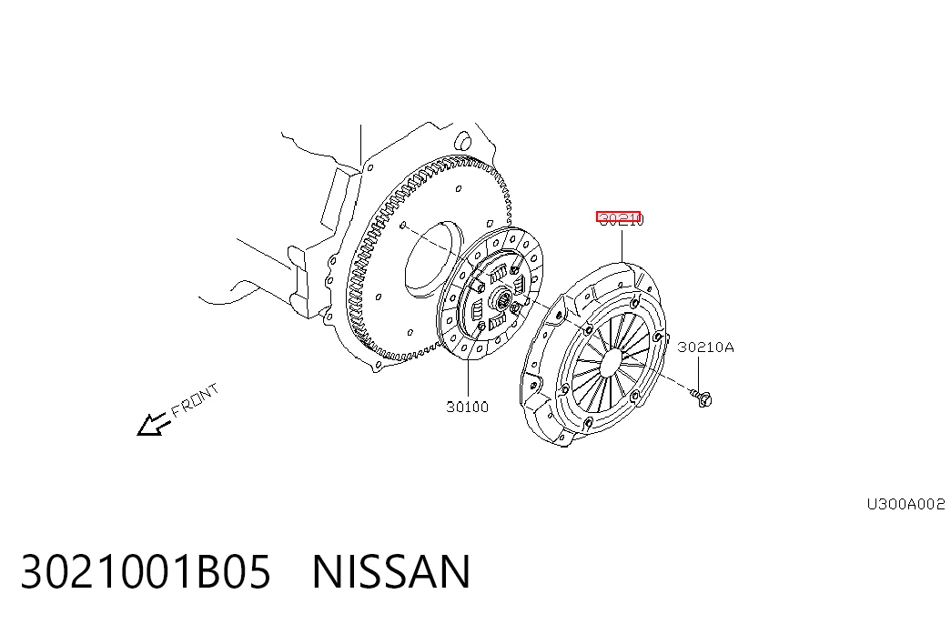 Нажимной диск сцепления на Nissan Micra  K11