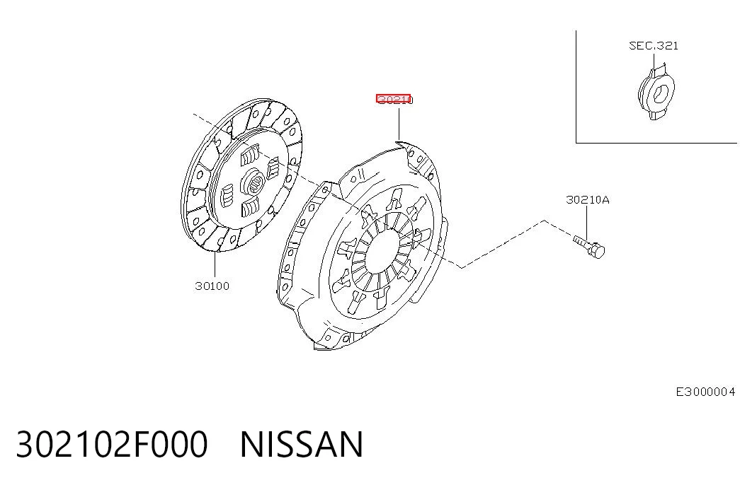 Нажимной диск сцепления на Nissan Almera I N15