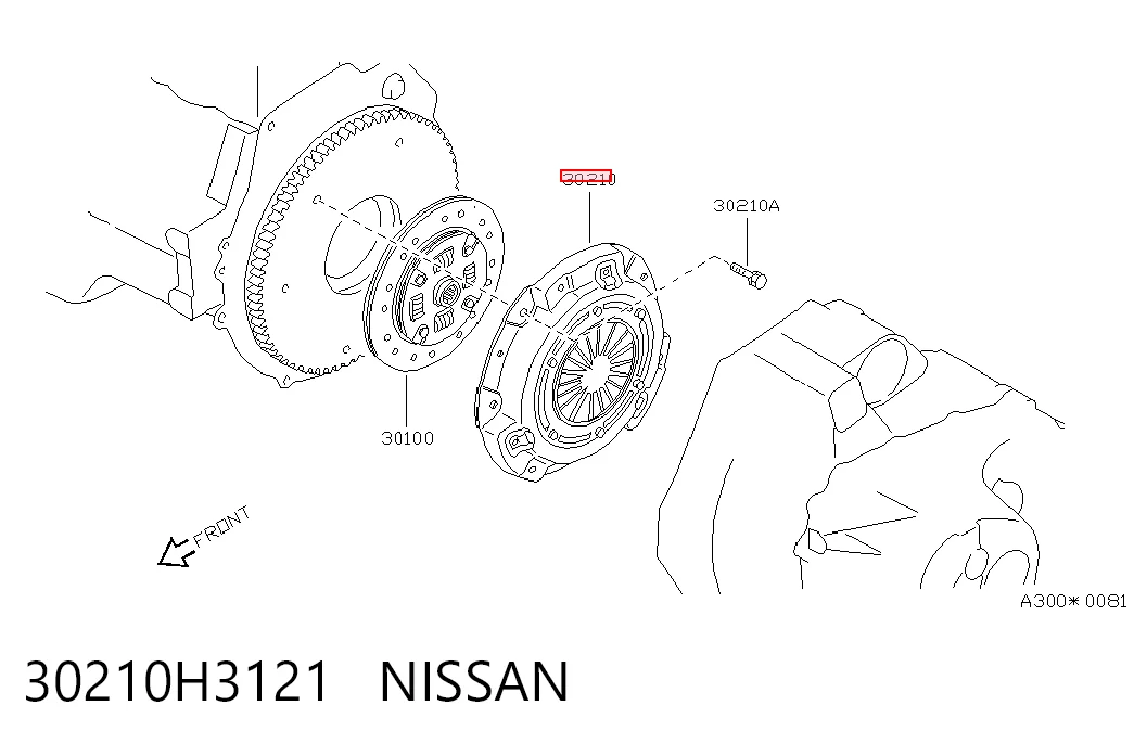 Нажимной диск сцепления на Nissan Sunny I B11