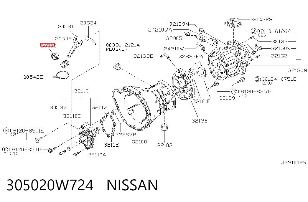 Подшипник скольжения сцепления Nissan Prairie минивэн (M11) (1988 - 1998) цена, от 19.27 USD