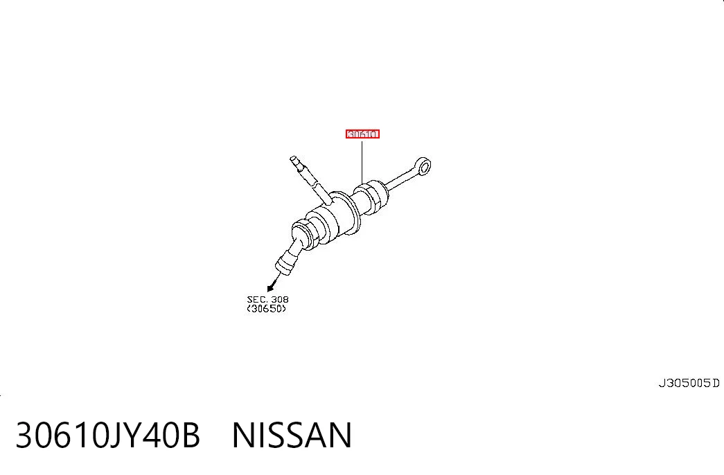 Цилиндр сцепления, главный на Nissan X-Trail  T31