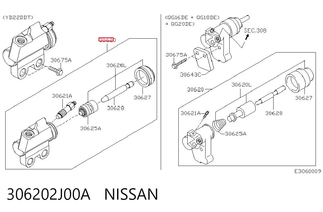 306202J00A Nissan/Infiniti Рабочий цилиндр