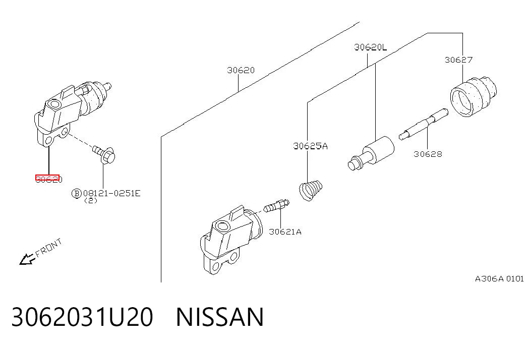 3062031U20 Nissan/Infiniti Рабочий цилиндр
