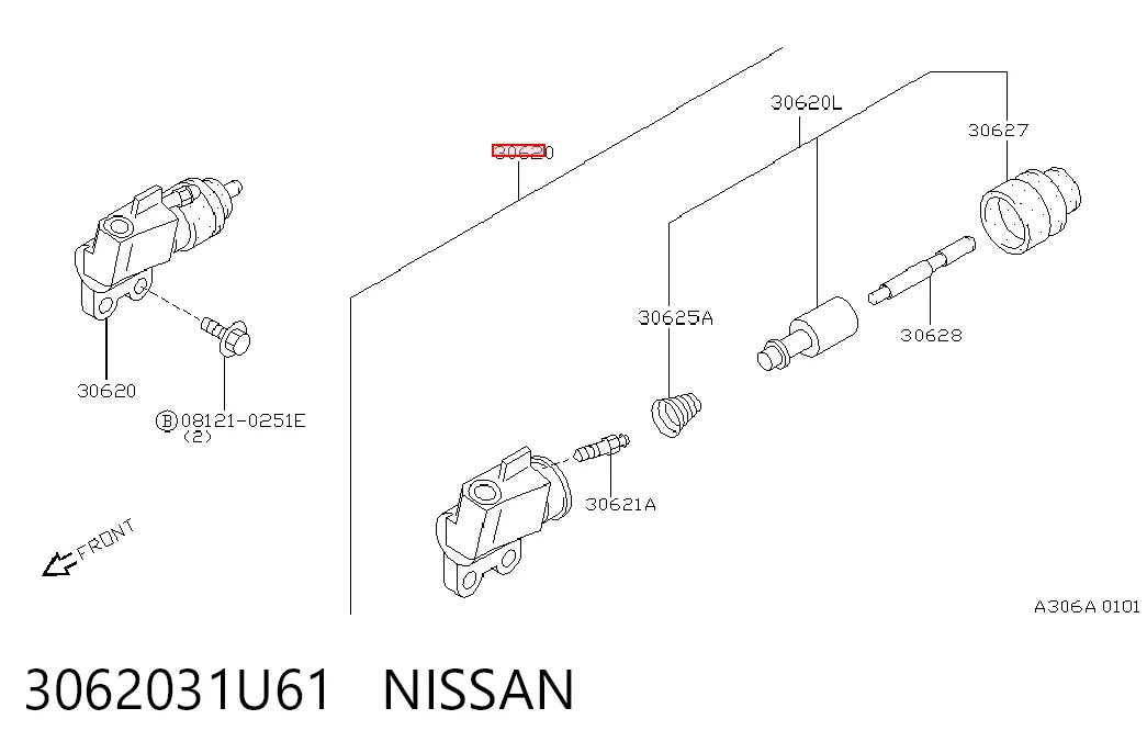 3062031U61 Nissan/Infiniti Рабочий цилиндр