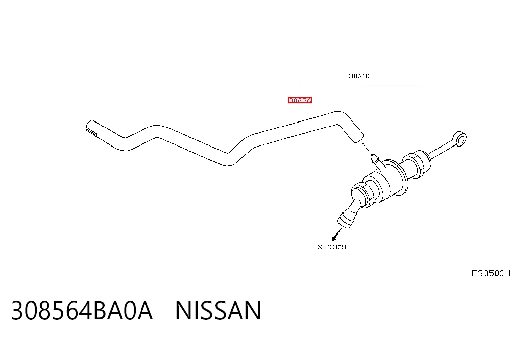 Шланг сцепления Nissan Qashqai 2 J11