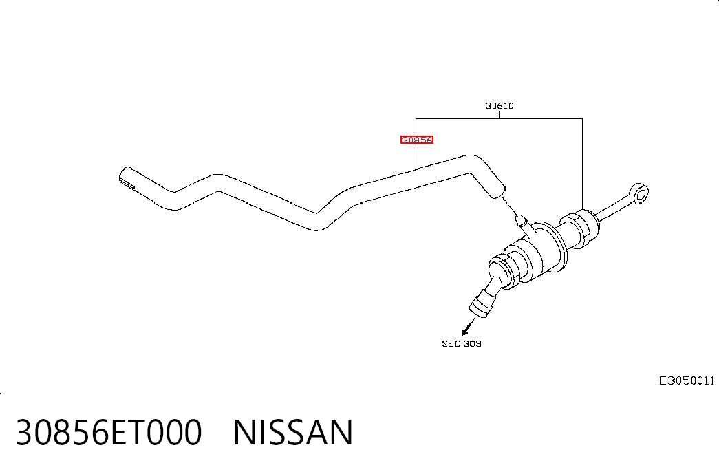 Шланг сцепления Nissan Qashqai 1 J10