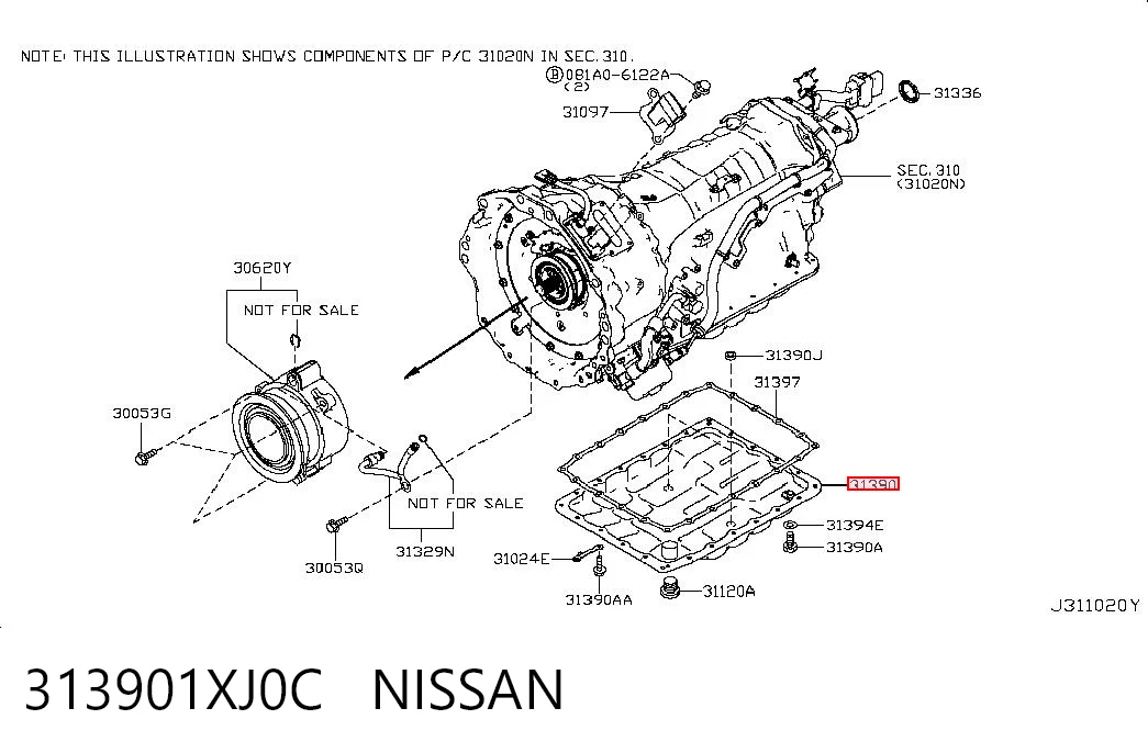 313901XJ0C Nissan/Infiniti Поддон АКПП
