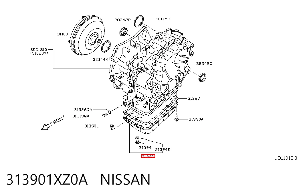 TAN7203 Topsauto Поддон АКПП