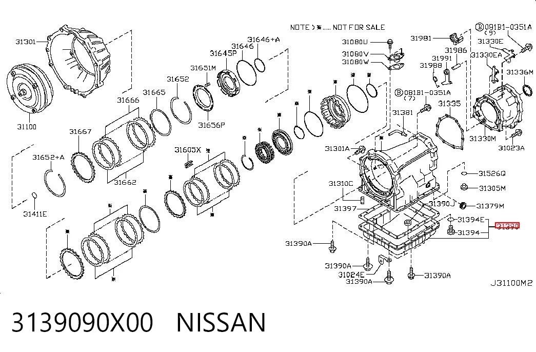 3139090X00 Nissan/Infiniti Поддон АКПП