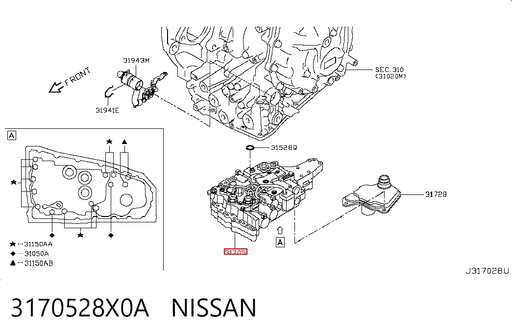 3170528X0A Nissan/Infiniti 