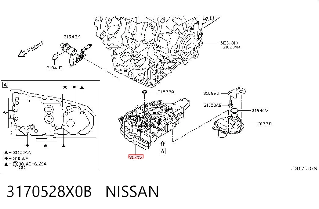 3170528X0B Nissan/Infiniti 