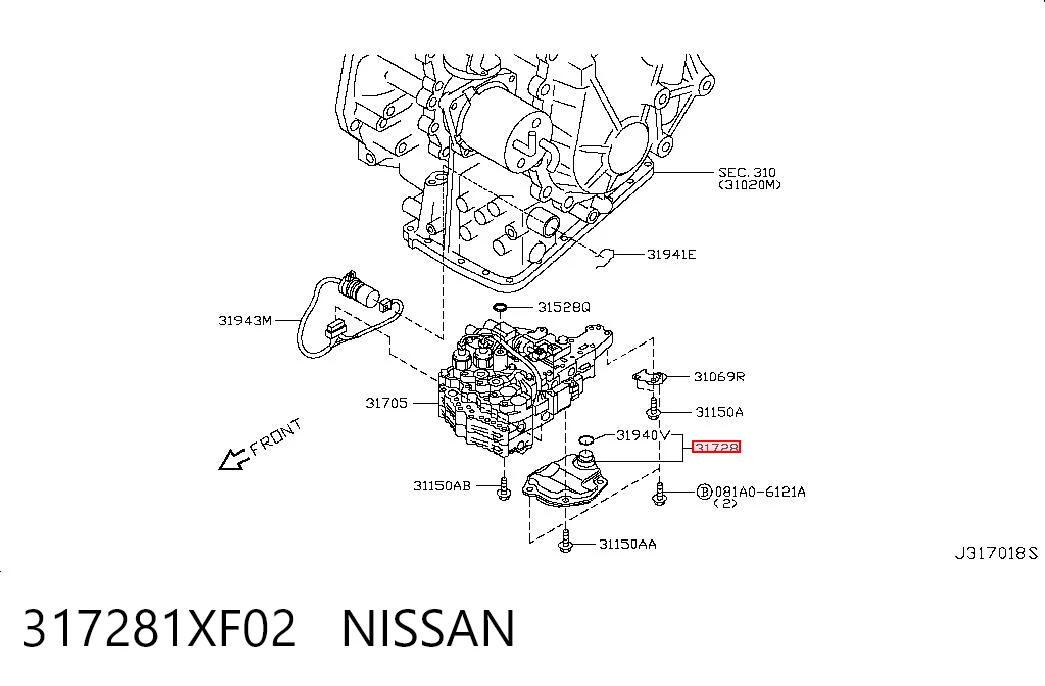 Фильтр коробки автомат Nissan Qashqai +2 I внедорожник (J10) (2007 - 2014) цена, от 31.25 USD