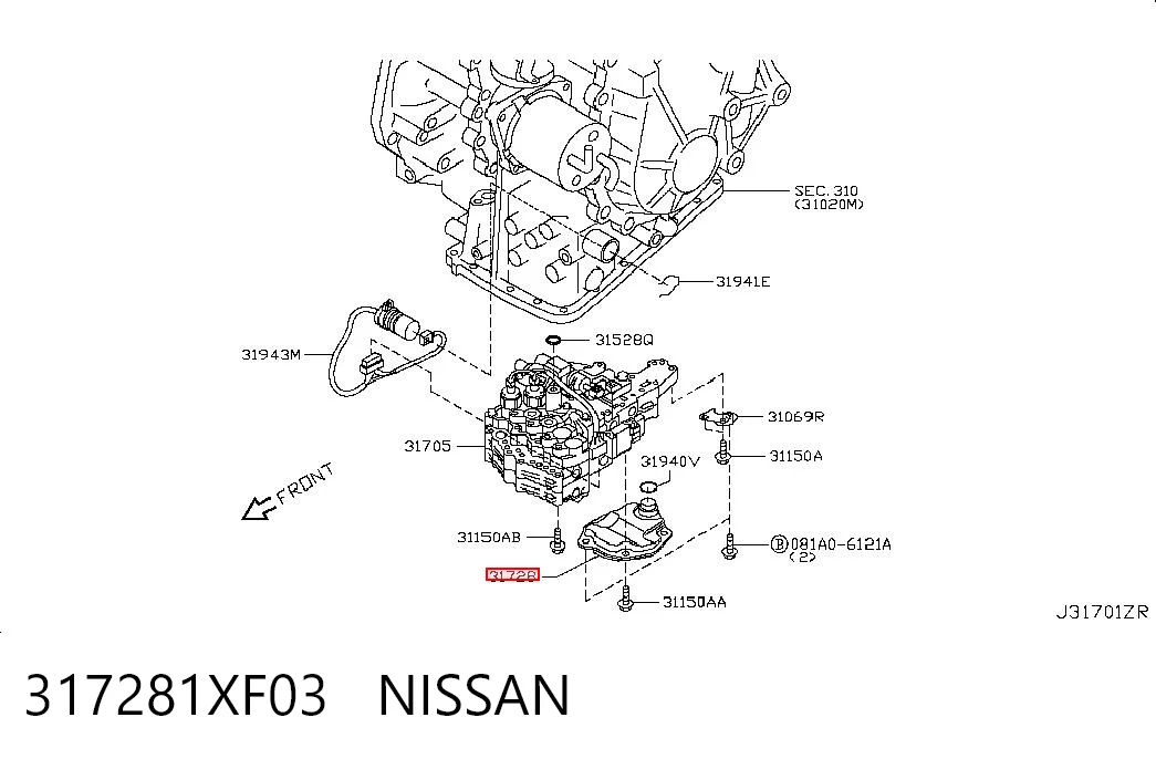 317281XF03 Nissan/Infiniti Масляный фильтр АКПП