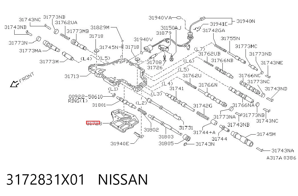 3172831X01 Nissan/Infiniti Масляный фильтр АКПП