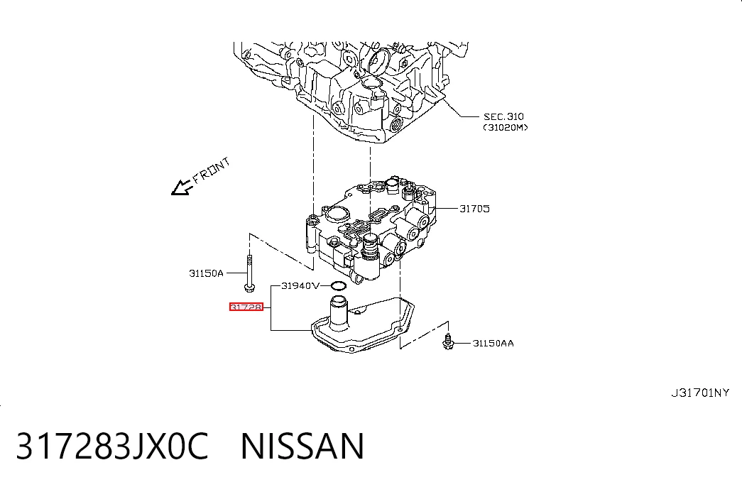 317283JX0C Nissan/Infiniti Масляный фильтр АКПП