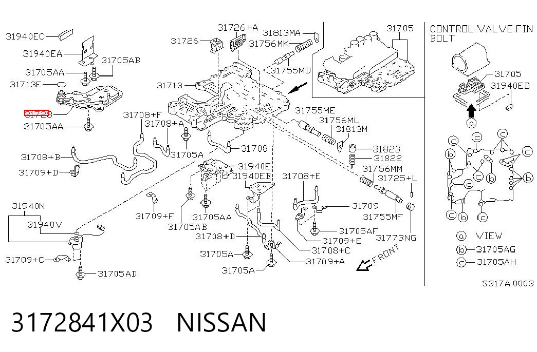 3172841X03 Nissan/Infiniti Масляный фильтр АКПП