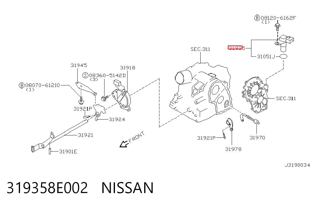 Датчик скорости спидометра на Nissan Almera TINO V10