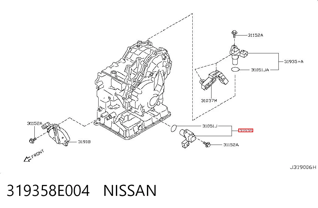 319358E004 Nissan/Infiniti Датчик скорости спидометра