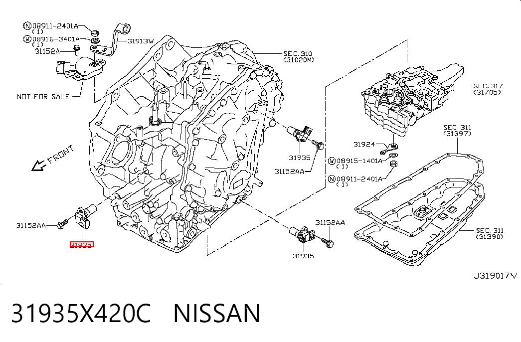 31935X420C Nissan/Infiniti Датчик скорости спидометра