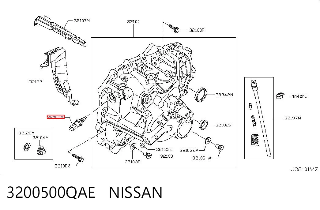 3200500QAE Nissan/Infiniti Датчик включения фонарей заднего хода