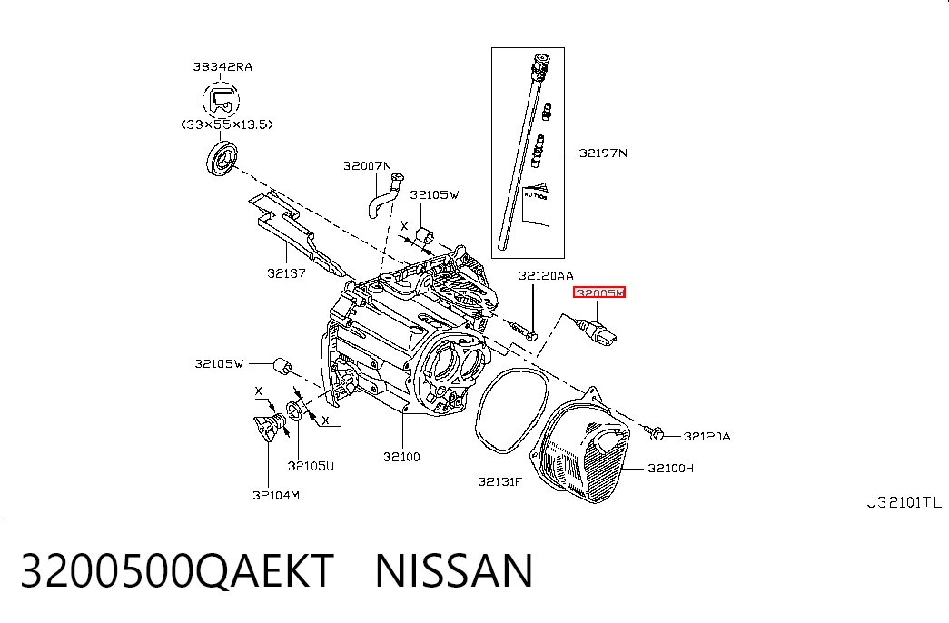 3200500QAEKT Nissan/Infiniti Датчик включения фонарей заднего хода