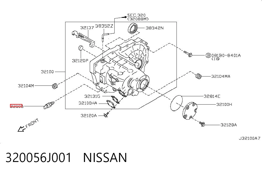 320056J001 Nissan/Infiniti Датчик включения фонарей заднего хода