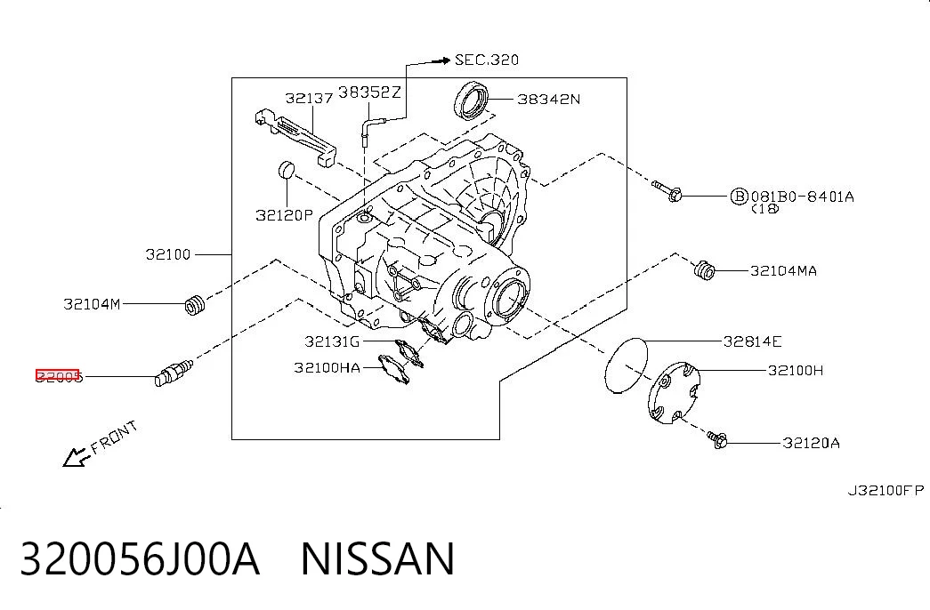 320056J00A Nissan/Infiniti Датчик включения фонарей заднего хода