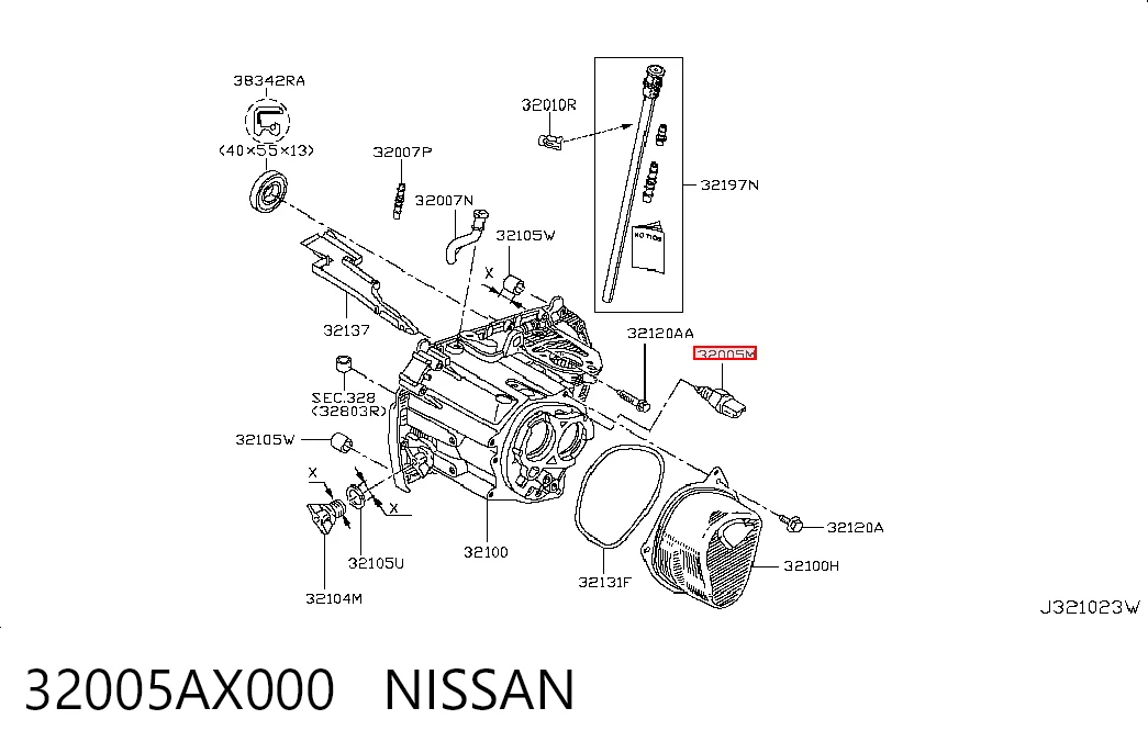 32005AX000 Nissan/Infiniti Датчик включения фонарей заднего хода