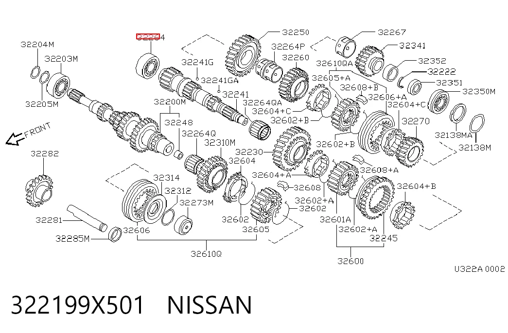 Задний подшипник SNR 6328LLUNR2AS