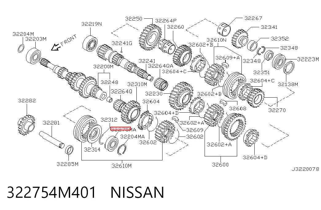 Подшипник первичного вала КПП Nissan Almera II седан (N16) (2000 - 2006) цена, от 5.13 USD