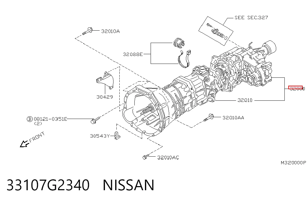 Коробка переключения передач Nissan Terrano II внедорожник (R20) (1993 - 2006) цена, от 280.48 USD