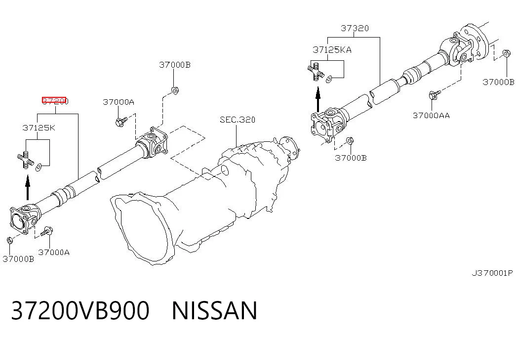 Передний карданный вал на Nissan Patrol  Y61