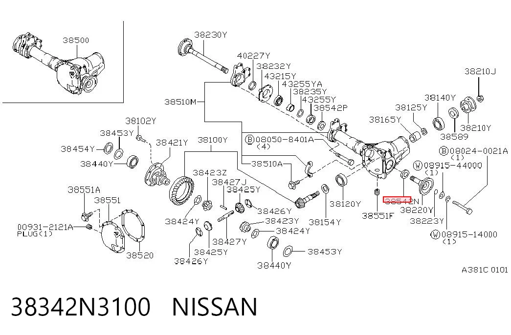 Купить N2156 Musashi Сальник редуктора заднего моста