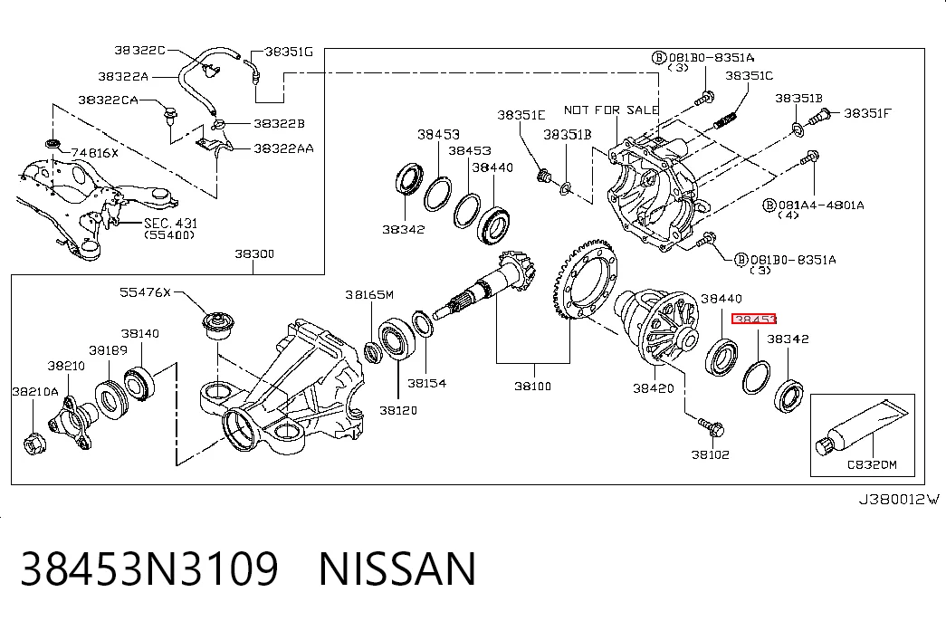 38453N3109 Nissan/Infiniti