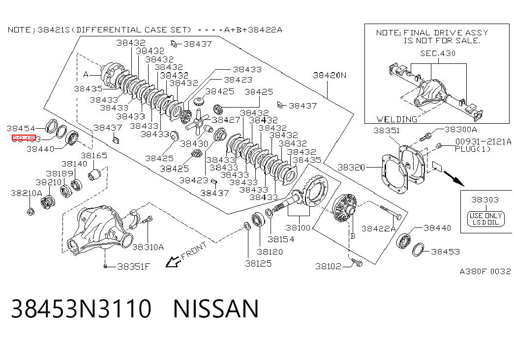 38453N3110 Nissan/Infiniti