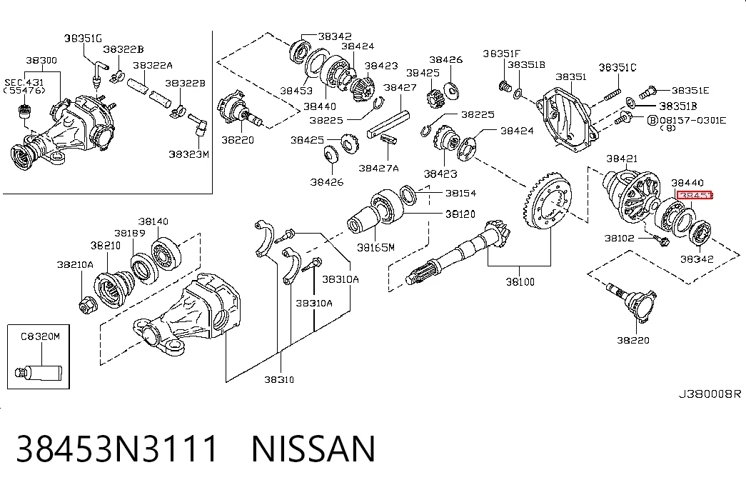 38453N3111 Nissan/Infiniti