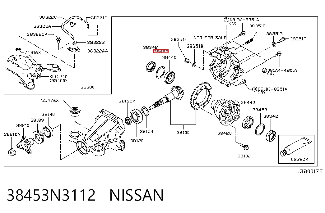 38453N3112 Nissan/Infiniti