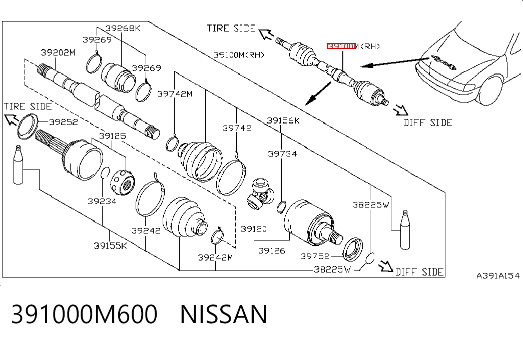 Наружная граната на Nissan Almera II N16