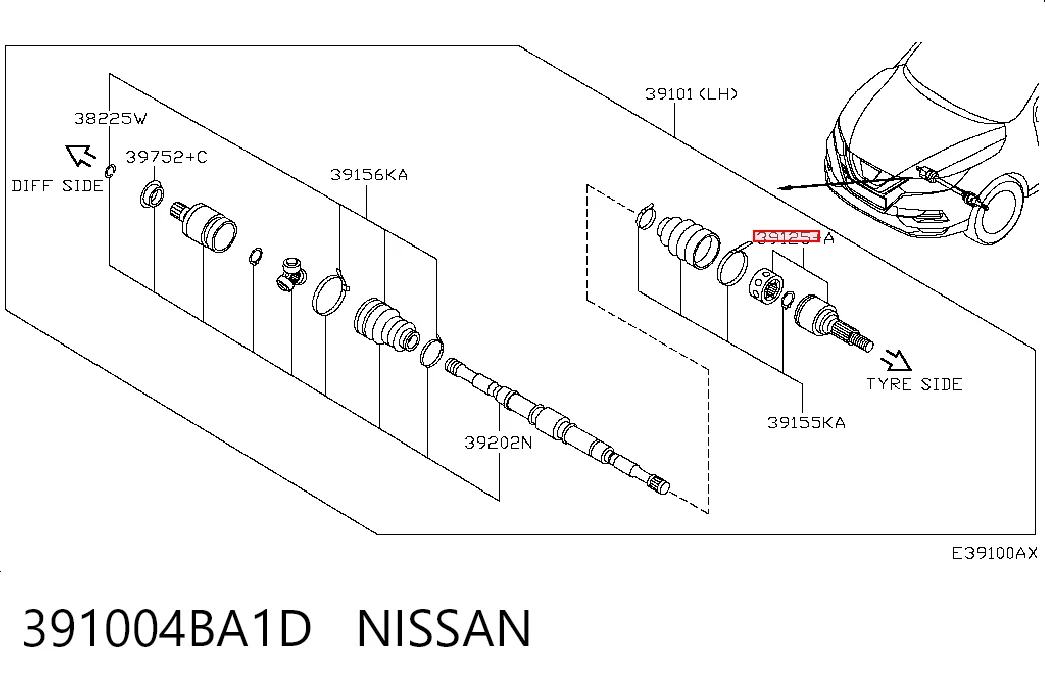  ШРУС наружный передний Nissan Qashqai 2