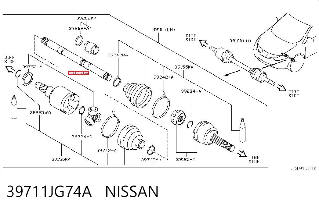 Купить GA10143 Miles Шрус внутренний левый