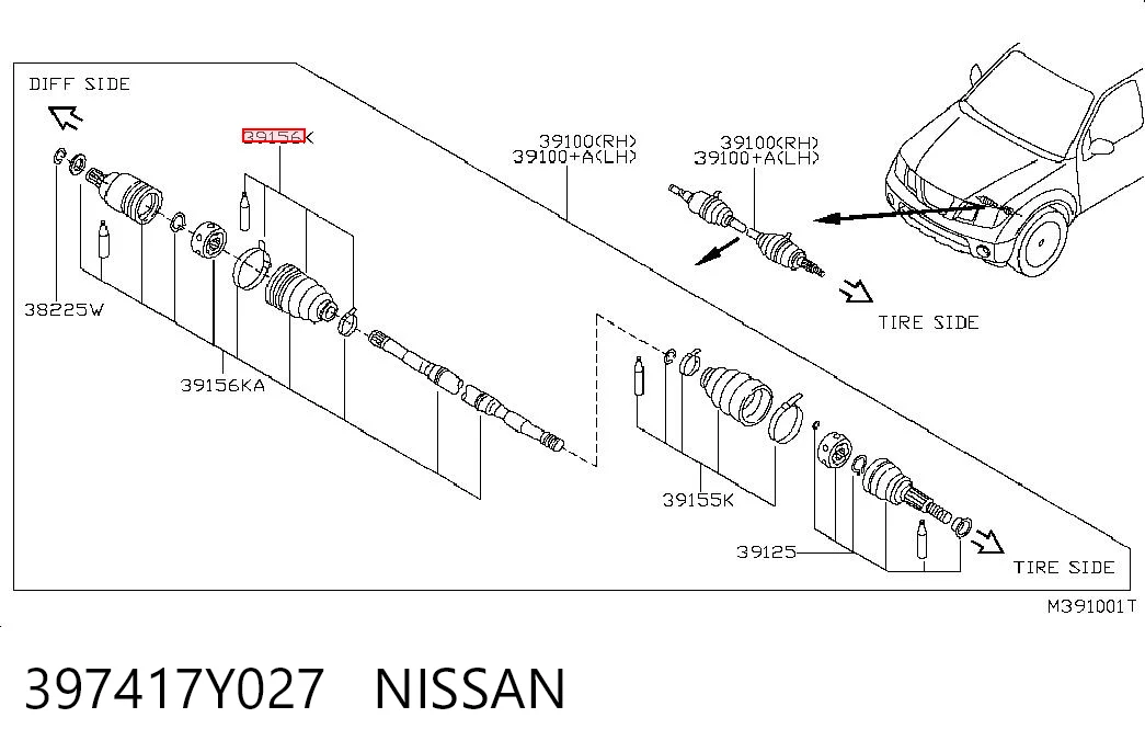 NI0023 DAC Пыльник ШРУСа передней полуоси внутренний