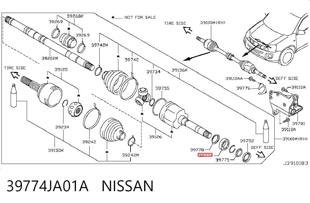 Подвесной подшипник передней полуоси 95517208 Peugeot/Citroen