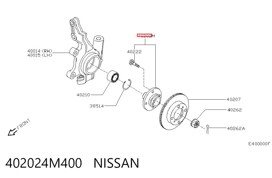  Передняя ступица Nissan Almera 2