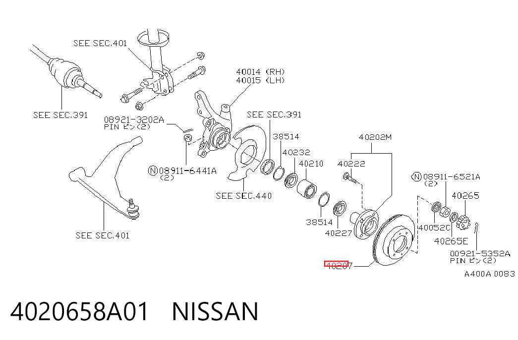 Тормоз дисковый передний Mazda 4020658A00 цена, от 32.25 USD
