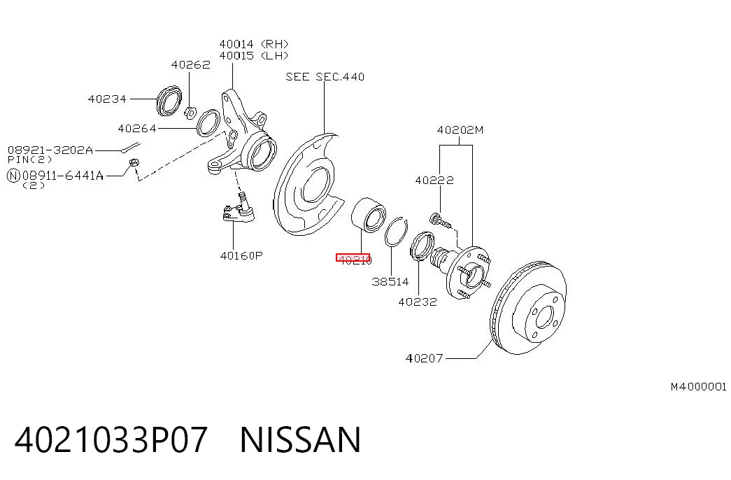 Ступичный подшипник передний SKF FW121