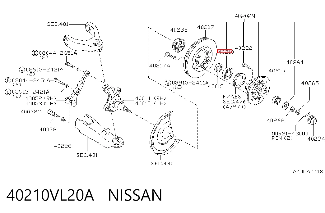 Купить MB633086 Chrysler Подшипник ступицы передней внутренний