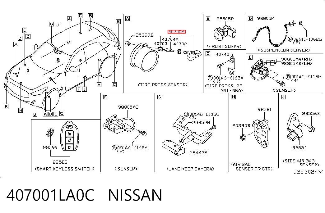 407001LA0C Nissan/Infiniti Манометр воздушный